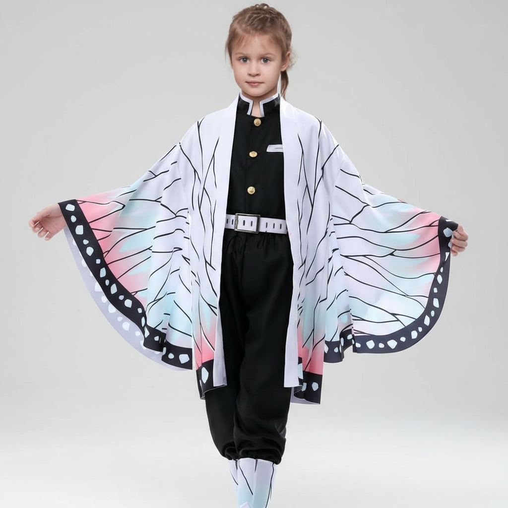 Halloween Anime Cosplay Costume and Outfits with Haori Jacket Checkered Pattern - Image 4