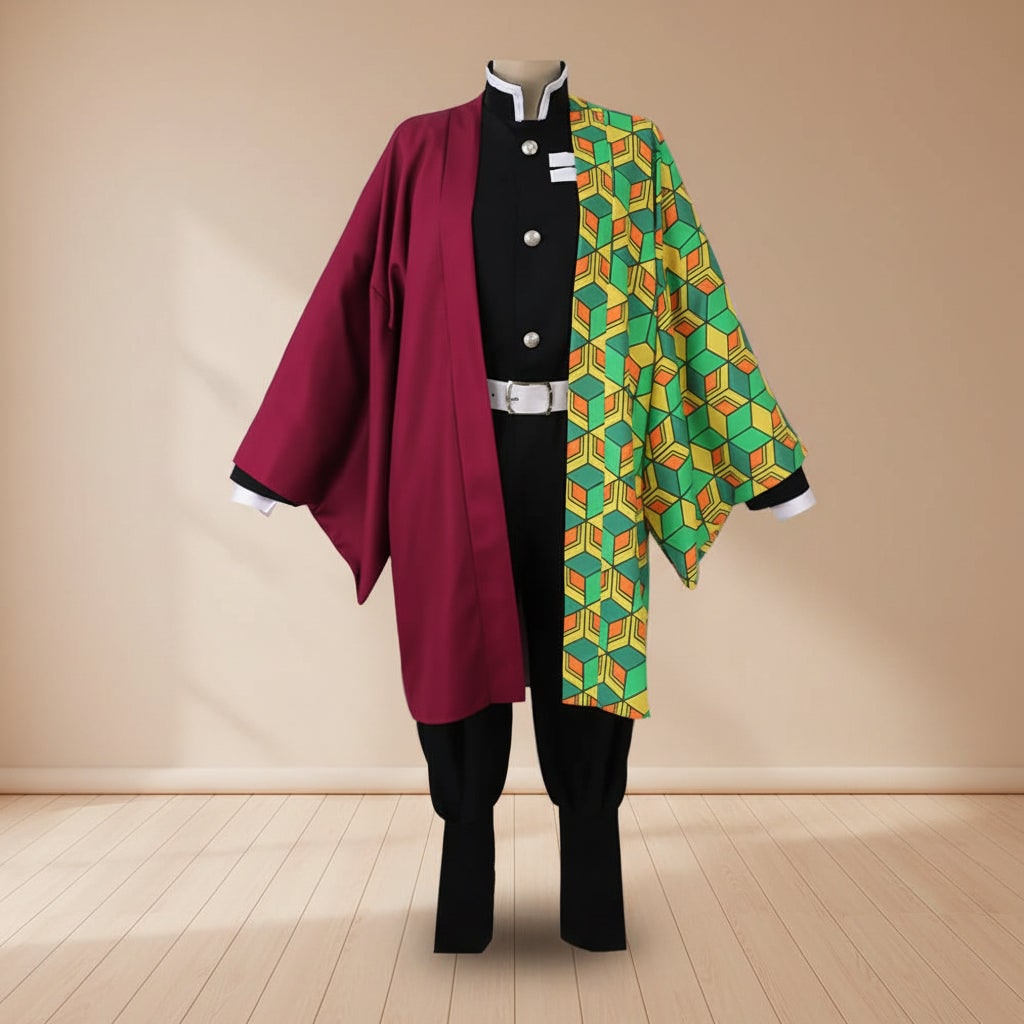 Halloween Anime Cosplay Costume with Character Haori Jacket Light-Up and Spiky - Image 1