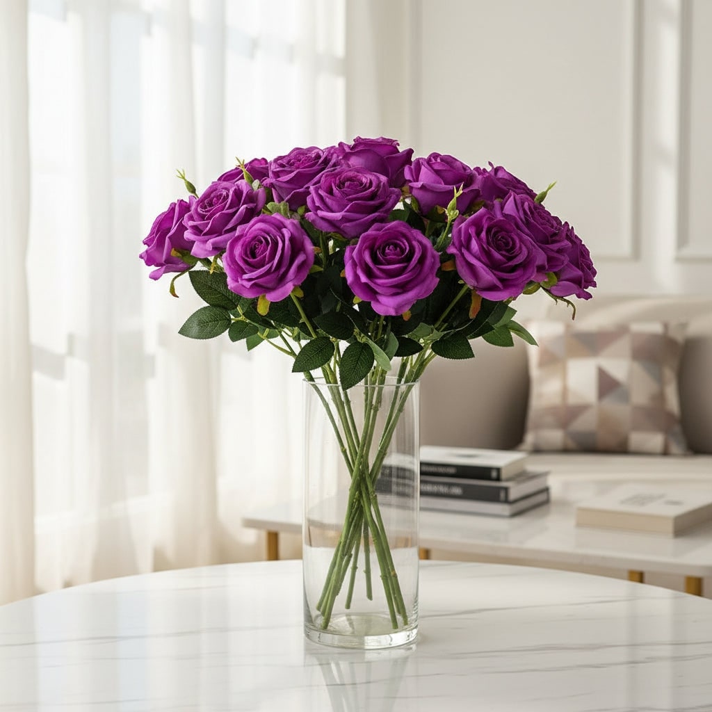 Halloween Artificial Flowers Fake Roses Bulk Faux Long Stem for Decoration and Party Arrangement - Image 1