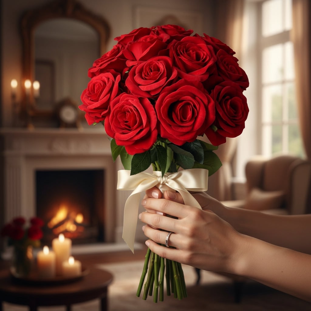 Halloween Artificial Flowers Fake Roses Bulk Faux Long Stem for Decoration and Party Arrangement - Image 4