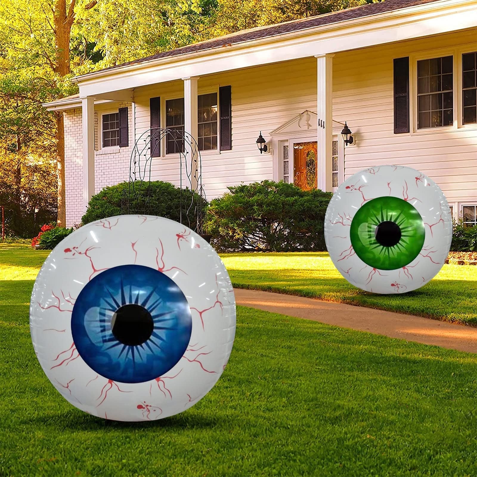Halloween Balloon Decoration Eyeball with Bloodshot Design for Party and Haunted House Decor - Image 3