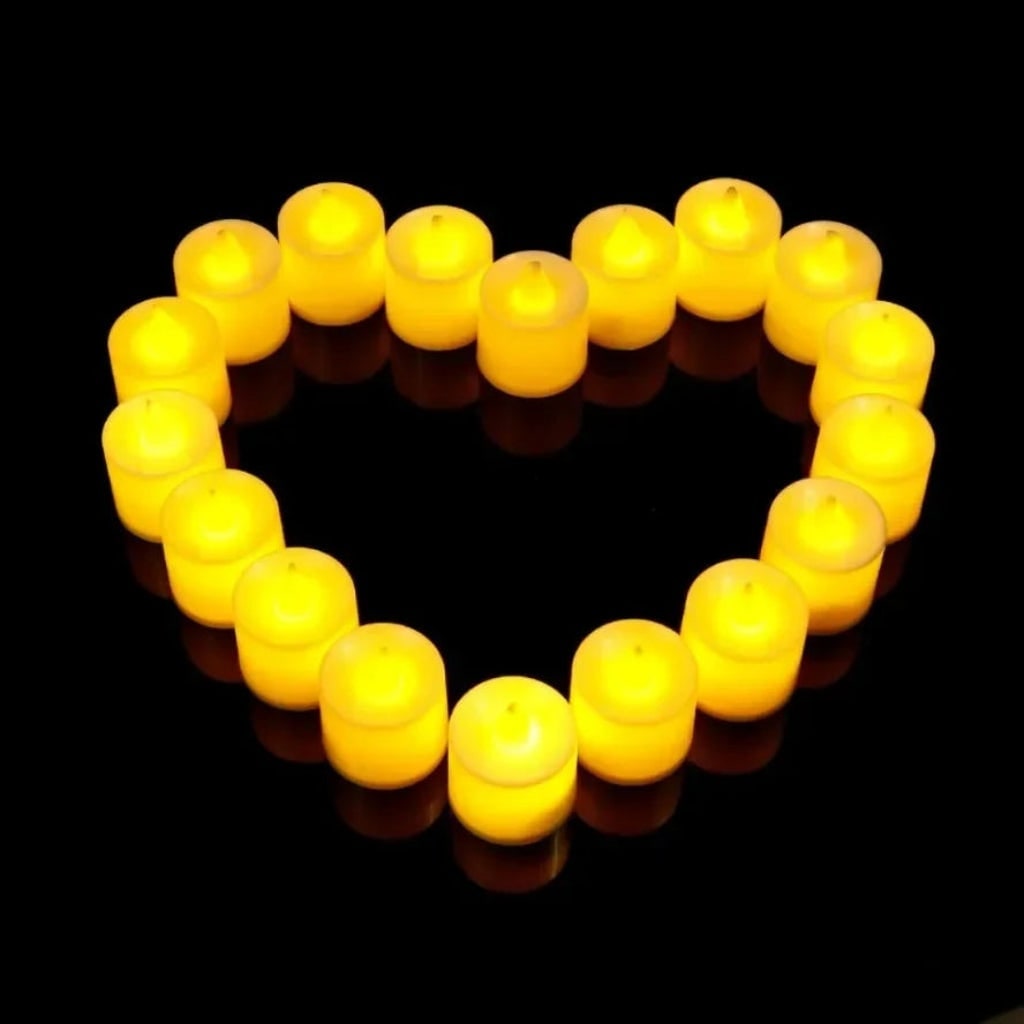 Halloween Battery Powered LED Fake Candles with Flickering Flame and Wavy Edge for Party Decoration - Image 2