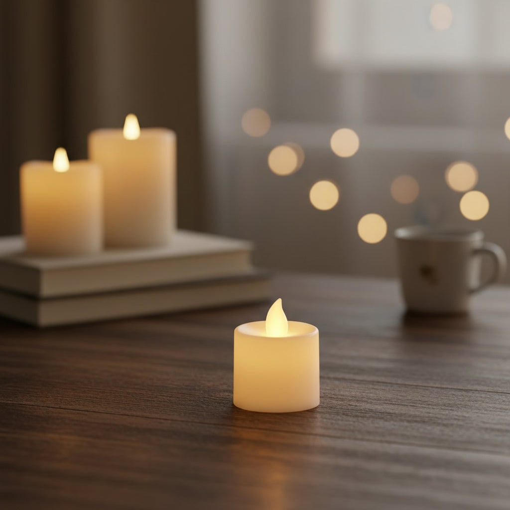 Halloween Battery Powered LED Fake Candles with Flickering Flame and Wavy Edge for Party Decoration - Image 4