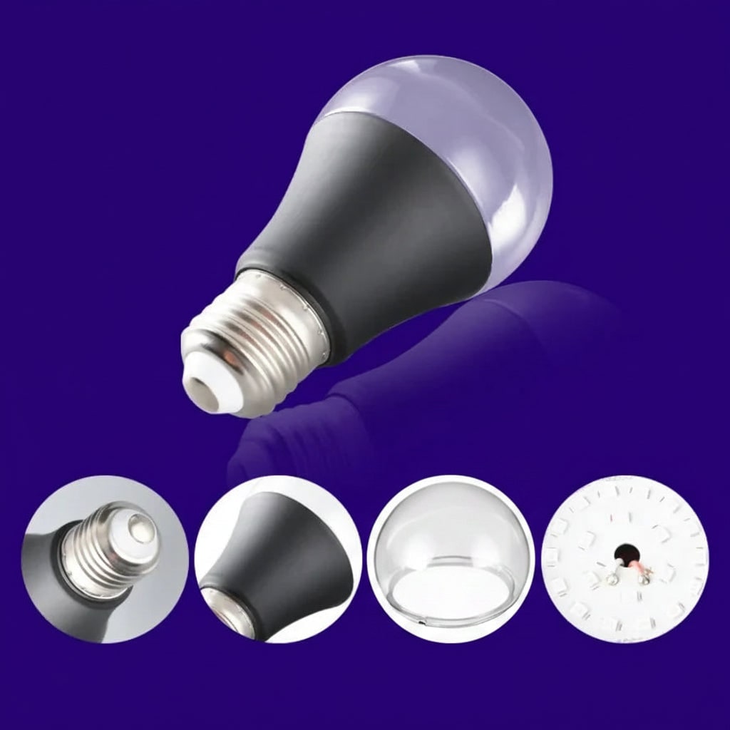 Halloween Blacklight Bulb LED UV Glow Effect A19 for Party Decoration and Haunted House E26 - Image 2