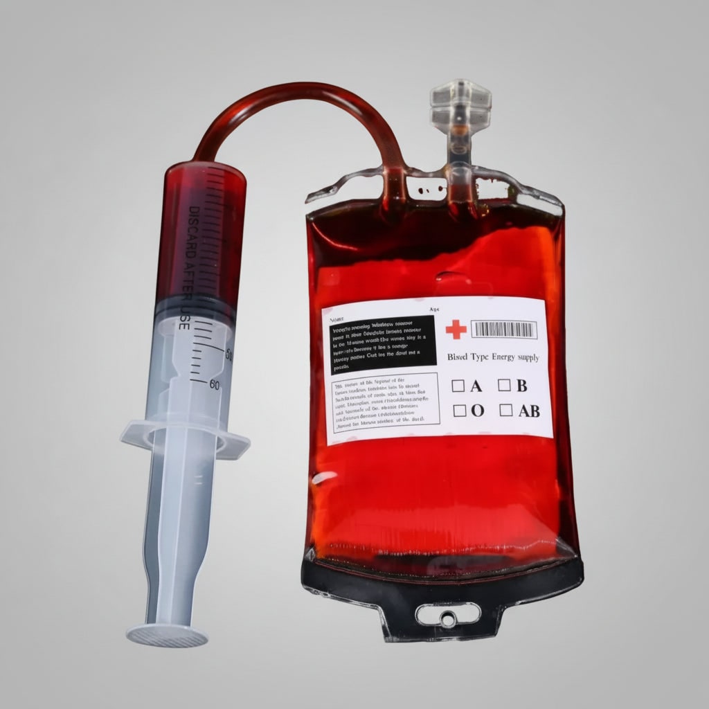 Halloween Blood Bags Drink Pouches with Syringe for Party Decorations and Haunted House Props - Image 2