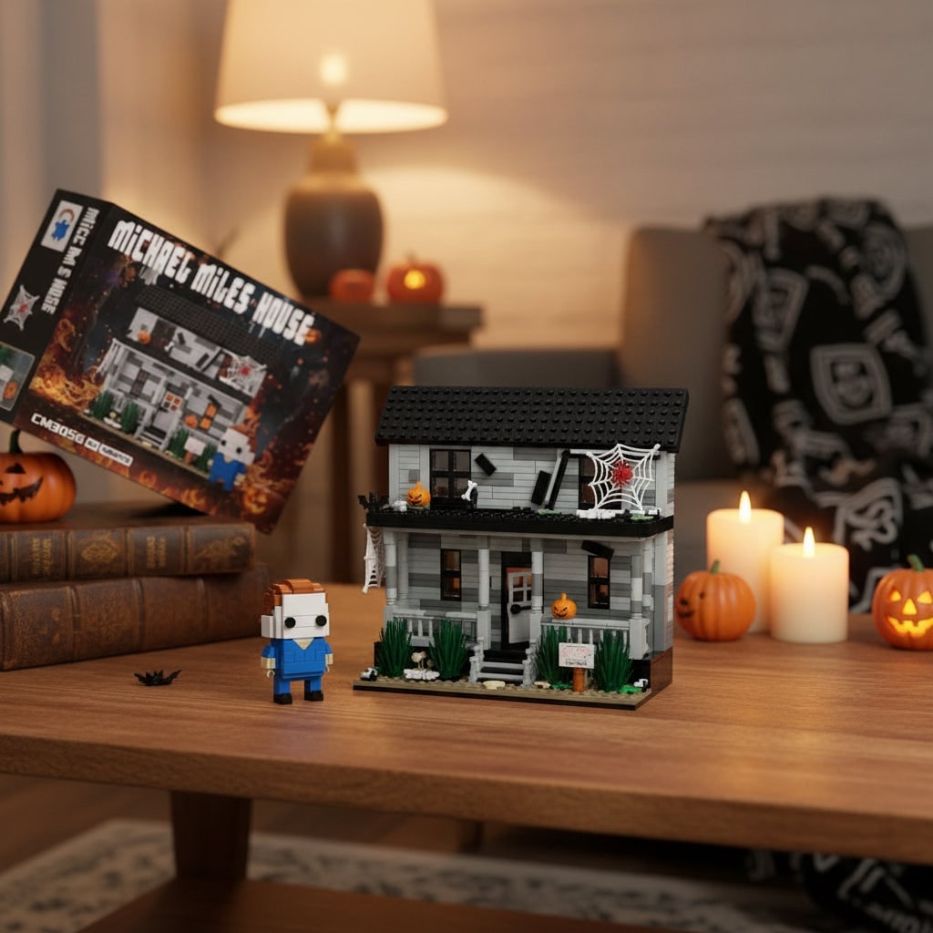 Halloween Building Blocks Magnetic Toy Set Haunted House and Mini Figure for Children - Image 2