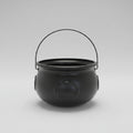 Halloween Candy Bucket Cauldron with Witch Handle for Treat Storage and Party Decoration - Image 2