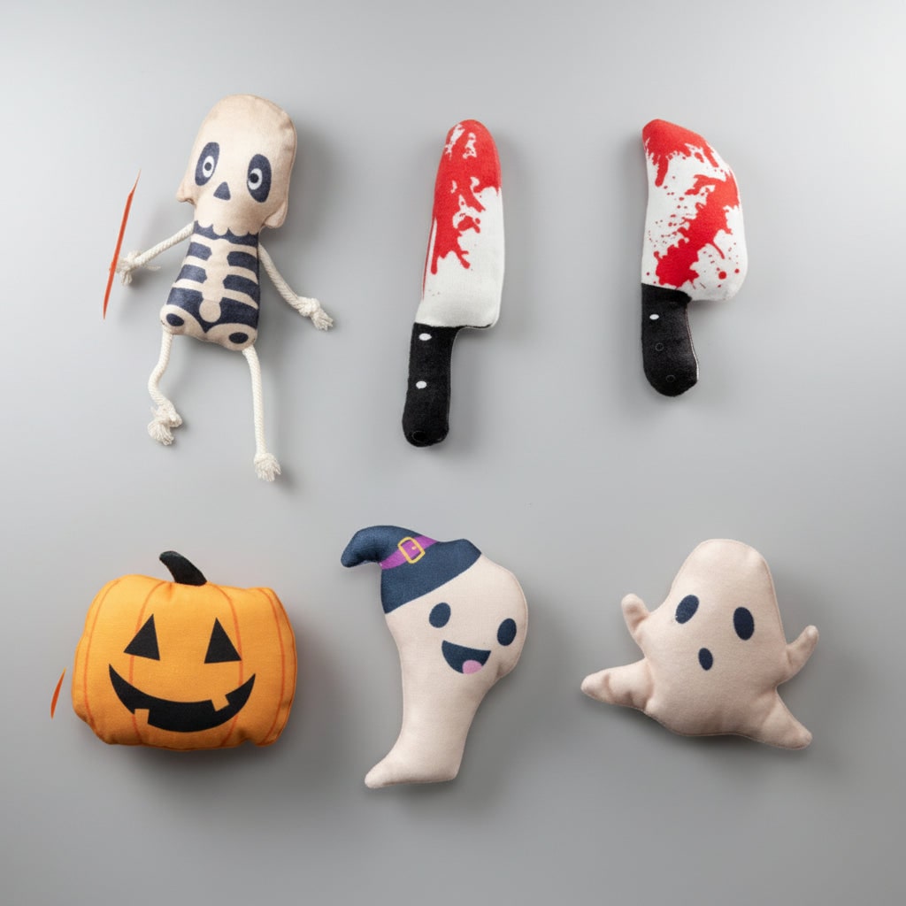 Halloween Catnip Toys for Cats Interactive Plush Play with Spooky Shapes - Image 9
