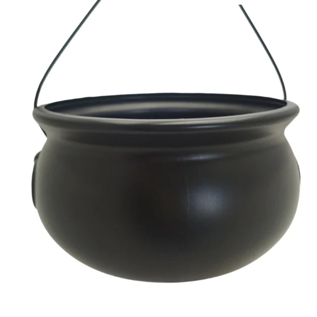 Halloween Cauldron Decoration with Wire Handle for Trick or Treat Party Display - Image 4