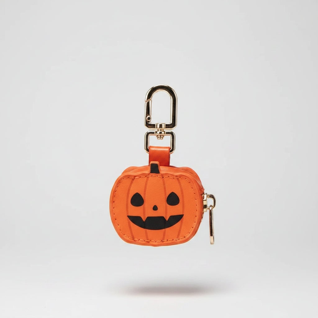Halloween Coin Purse Keychain with Key Holder and Zippered Faux Leather Pouch - Image 3