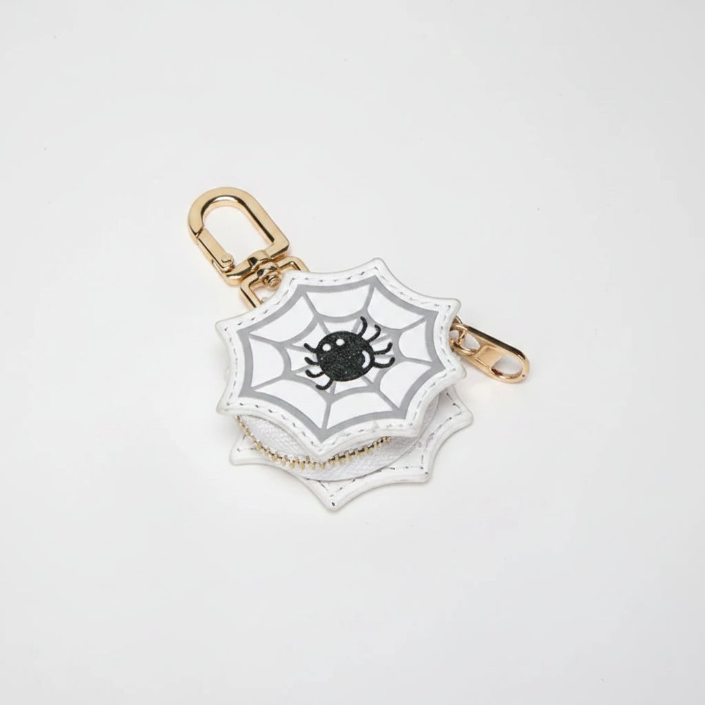 Halloween Coin Purse Keychain with Key Holder and Zippered Faux Leather Pouch - Image 4