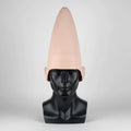 Halloween Conehead Costume Mask with Creepy Molded Ears and Forehead Wrinkles Latex Headpiece - Image 1