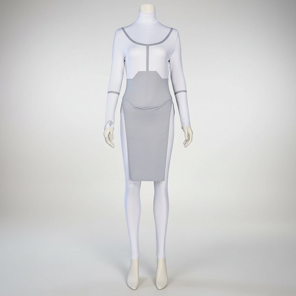 Halloween Cosplay Bodysuit Costume with Mock Turtleneck and Tabard for Anime Outfits - Image 1