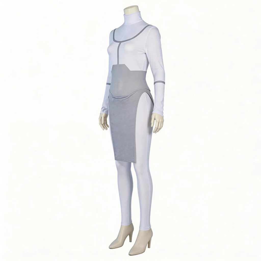 Halloween Cosplay Bodysuit Costume with Mock Turtleneck and Tabard for Anime Outfits - Image 2
