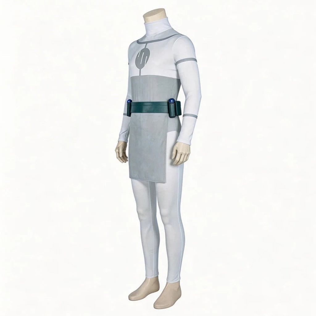 Halloween Cosplay Bodysuit Costume with Mock Turtleneck and Tabard for Anime Outfits - Image 5