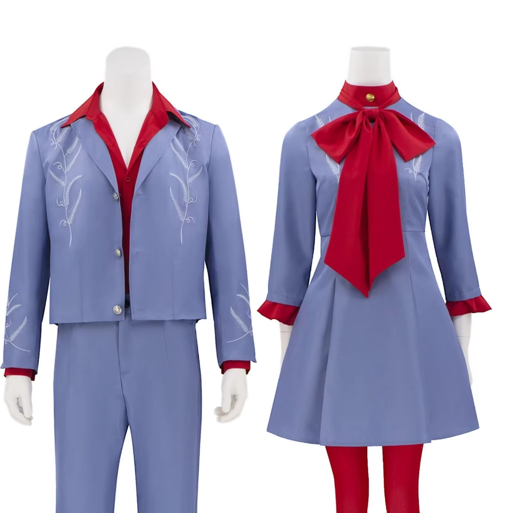 Halloween Cosplay Costume Outfit Anime Dress with Red Bow and Tights for Party Events - Image 7