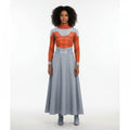 Halloween Cosplay Costume Set with Sci-Fi Armor Print Skirt and Cape - Image 1