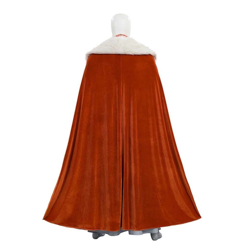 Halloween Cosplay Costume Set with Sci-Fi Armor Print Skirt and Cape - Image 5