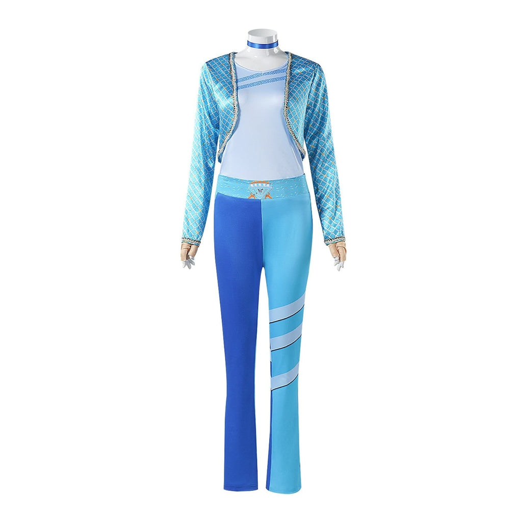 Halloween Cosplay Costume with Cropped Jacket and Fingerless Gloves Sailor - Image 2