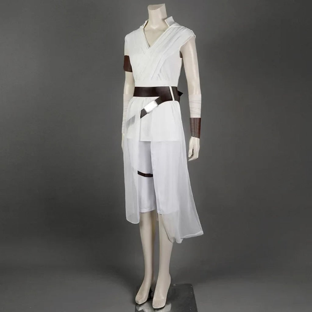 Halloween Cosplay Costume with Draped Tunic Cropped Pants and Faux-Leather Belt - Image 1