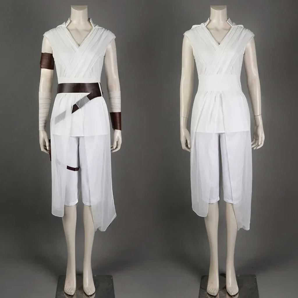 Halloween Cosplay Costume with Draped Tunic Cropped Pants and Faux-Leather Belt - Image 2