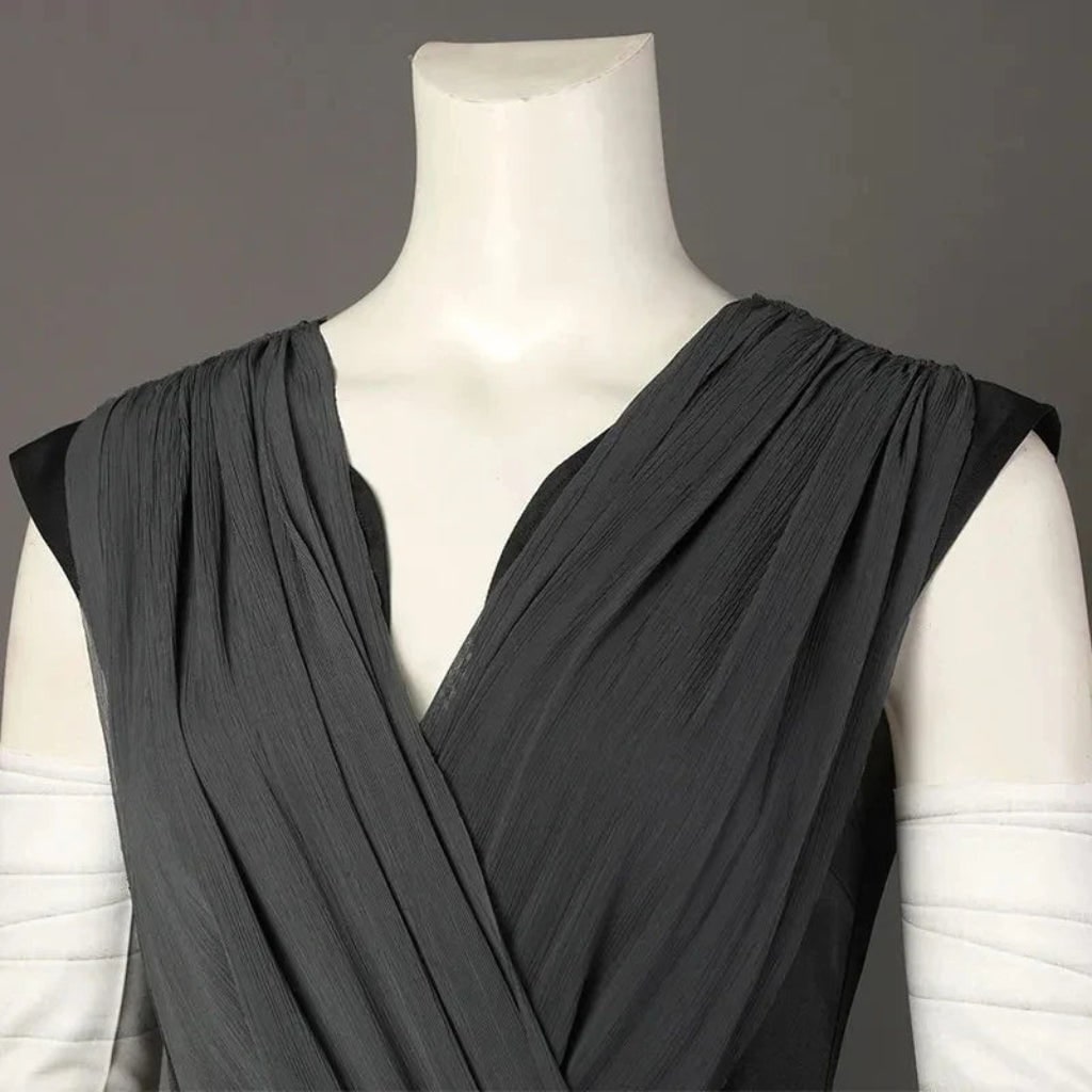 Halloween Cosplay Costume with Draped Tunic Cropped Pants and Faux-Leather Belt - Image 4