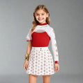 Halloween Cosplay Costume with Hooded Shrug and Pleated Skirt Multi-Piece Set - Image 1