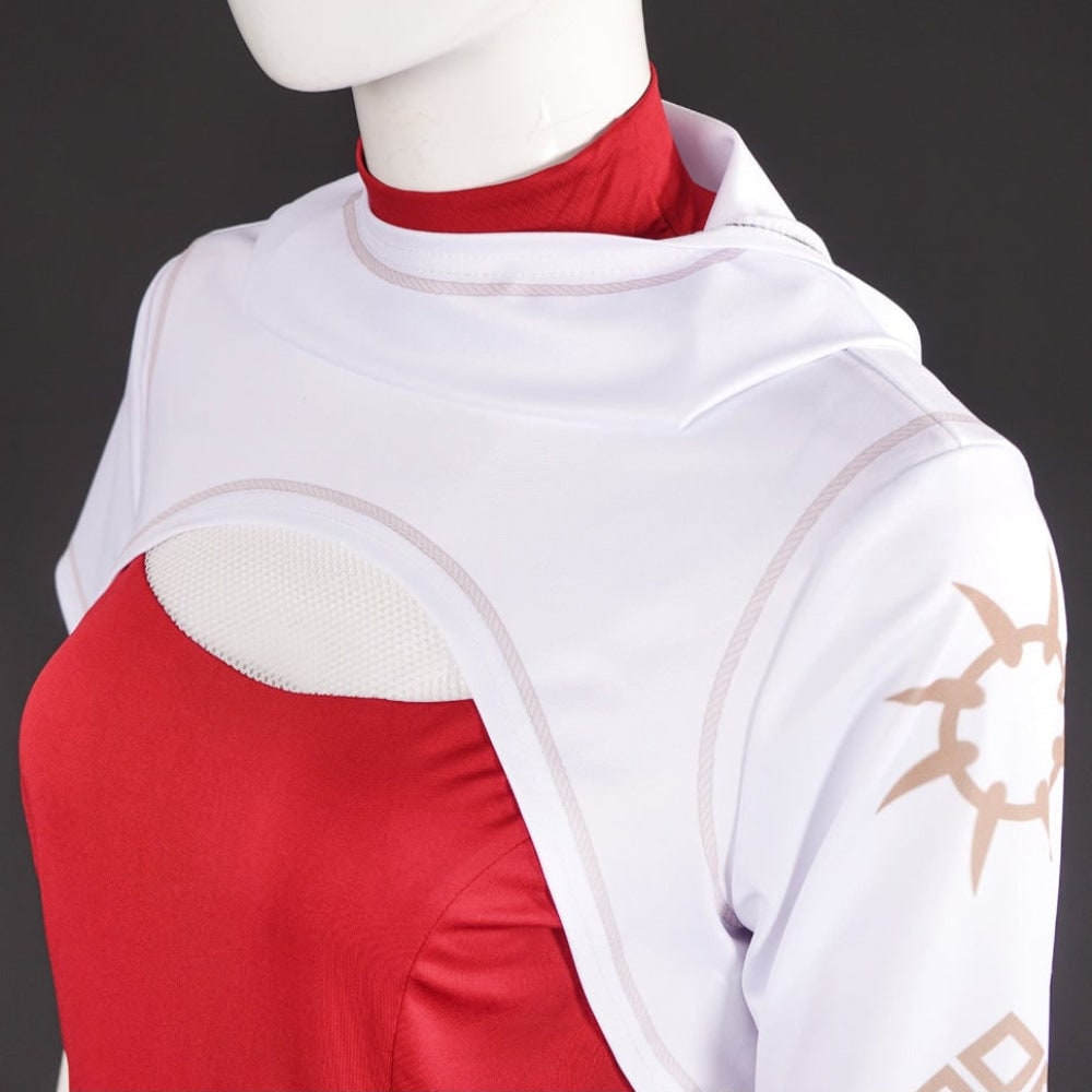 Halloween Cosplay Costume with Hooded Shrug and Pleated Skirt Multi-Piece Set - Image 6