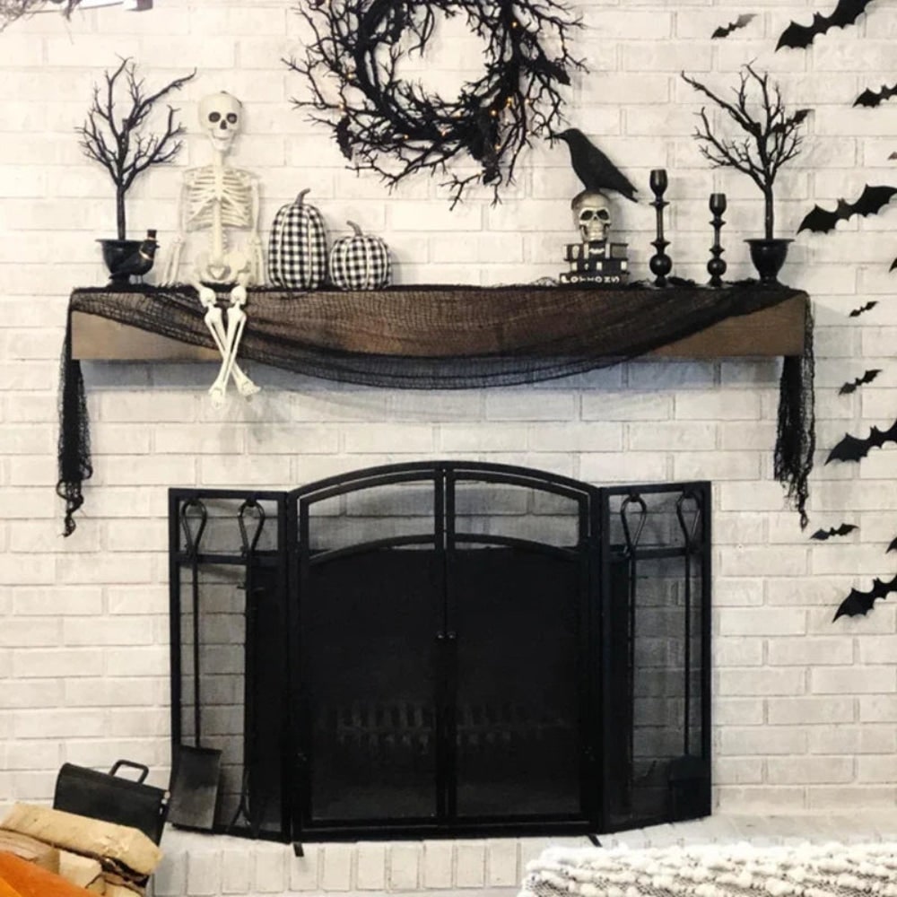 Halloween Creepy Black Gauze Cloth Decoration for Haunted House Party Prop - Image 2