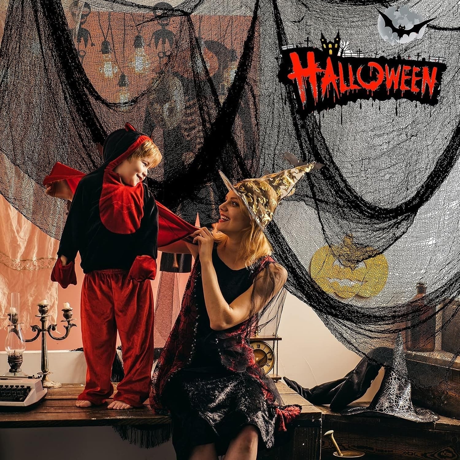 Halloween Creepy Cloth Gauze Stretchable Fabric for Indoor Outdoor Decoration - Image 3