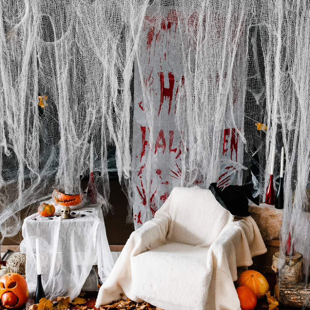 Halloween Creepy Cloth Gauze Stretchable Fabric for Indoor Outdoor Decoration - Image 5