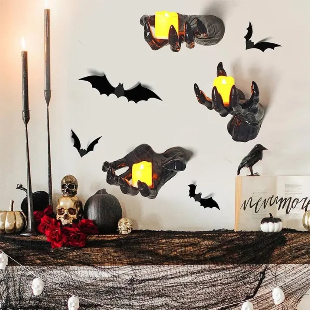Halloween Creepy Hand Wall Candle Holder and Candlestick Stand for Gothic Decoration - Image 9