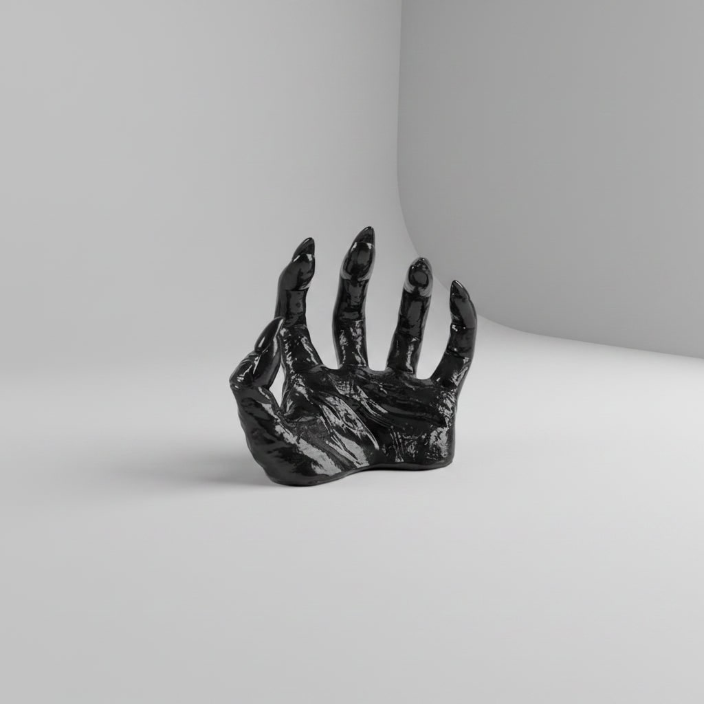 Halloween Creepy Hand Wall Decor Candle Holder with Textured Gothic Design Large Canvas Art - Image 2