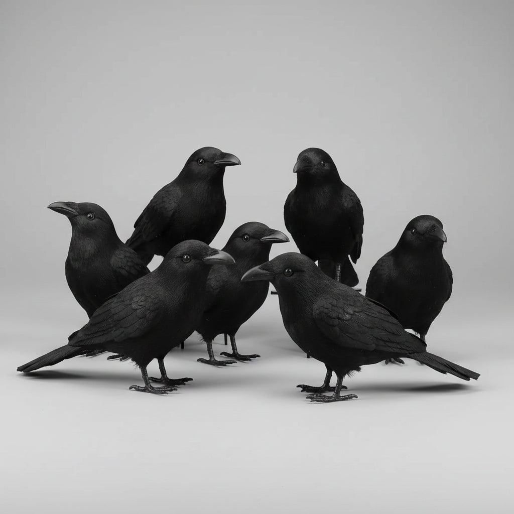 Halloween Crow Decorations Fake Black Artificial for Yard Haunted House Party Decor - Image 5