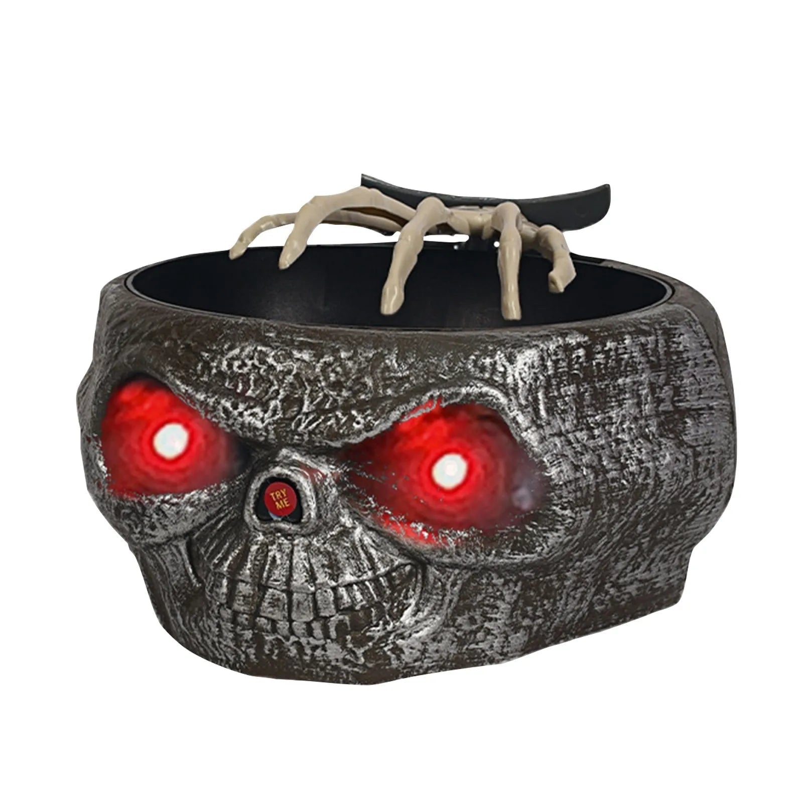 Halloween Decoration Animated Candy Bowl with Motion Sensor LED Eyes and Skeleton Hand for Party - Image 7