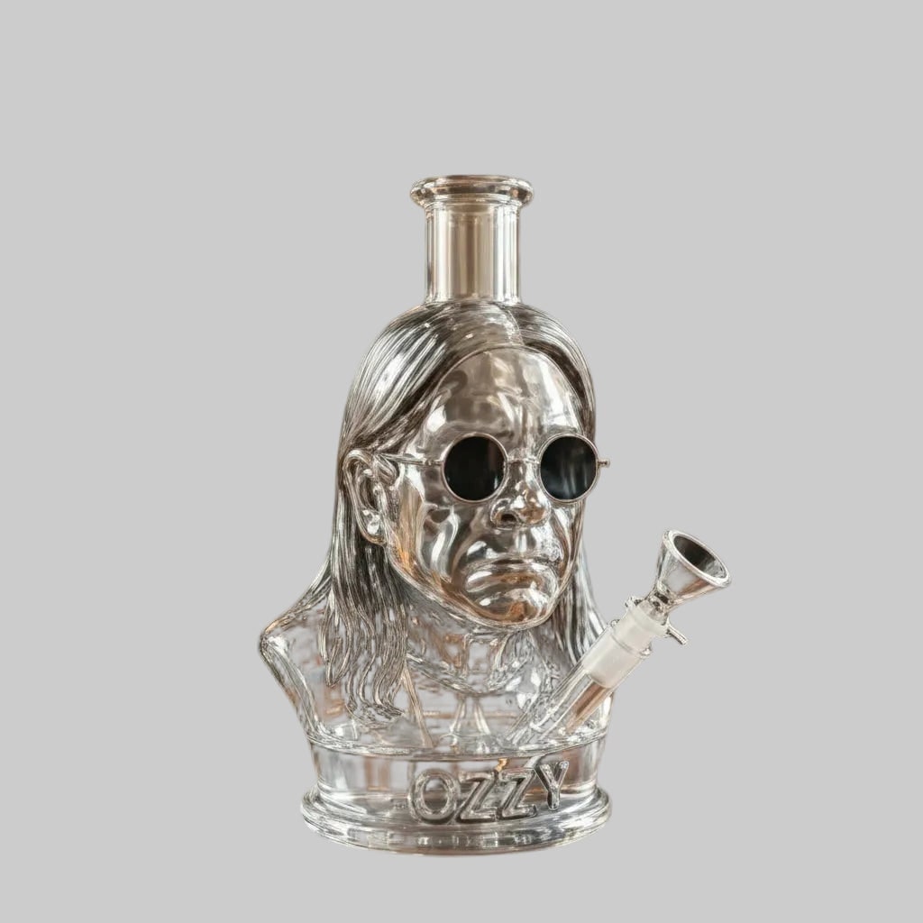 Halloween Decoration Glass Bong Water Pipe with Ozzy Bust Party Centerpiece - Image 2
