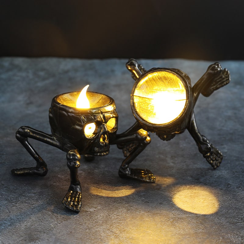 Halloween Decorations Flameless LED Candles Battery Operated and Skeleton Hand Prop T Light - Image 5