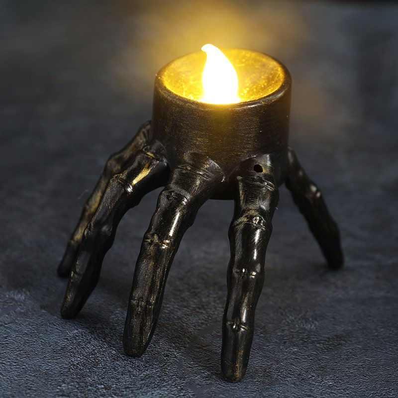 Halloween Decorations Flameless LED Candles Battery Operated and Skeleton Hand Prop T Light - Image 7