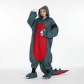 Halloween Dinosaur Cosplay Costume Onesie Jumpsuit with Wig and Shoe Covers for Party - Image 1
