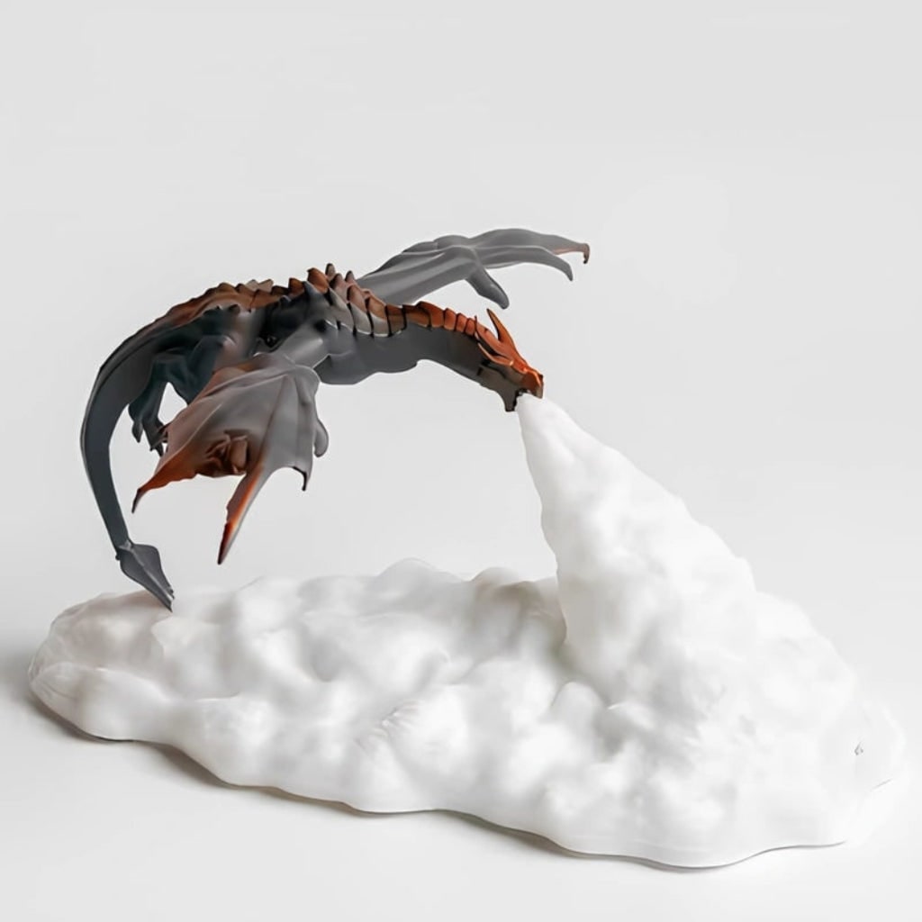 Halloween Dragon Night Light Lamp with LED Flame Effect for Bedside Table Bedroom Decoration - Image 4
