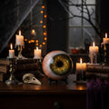 Halloween Eyeball Decor with Witch and Pink Porch Display Stand for Front Door Party Decoration - Image 1