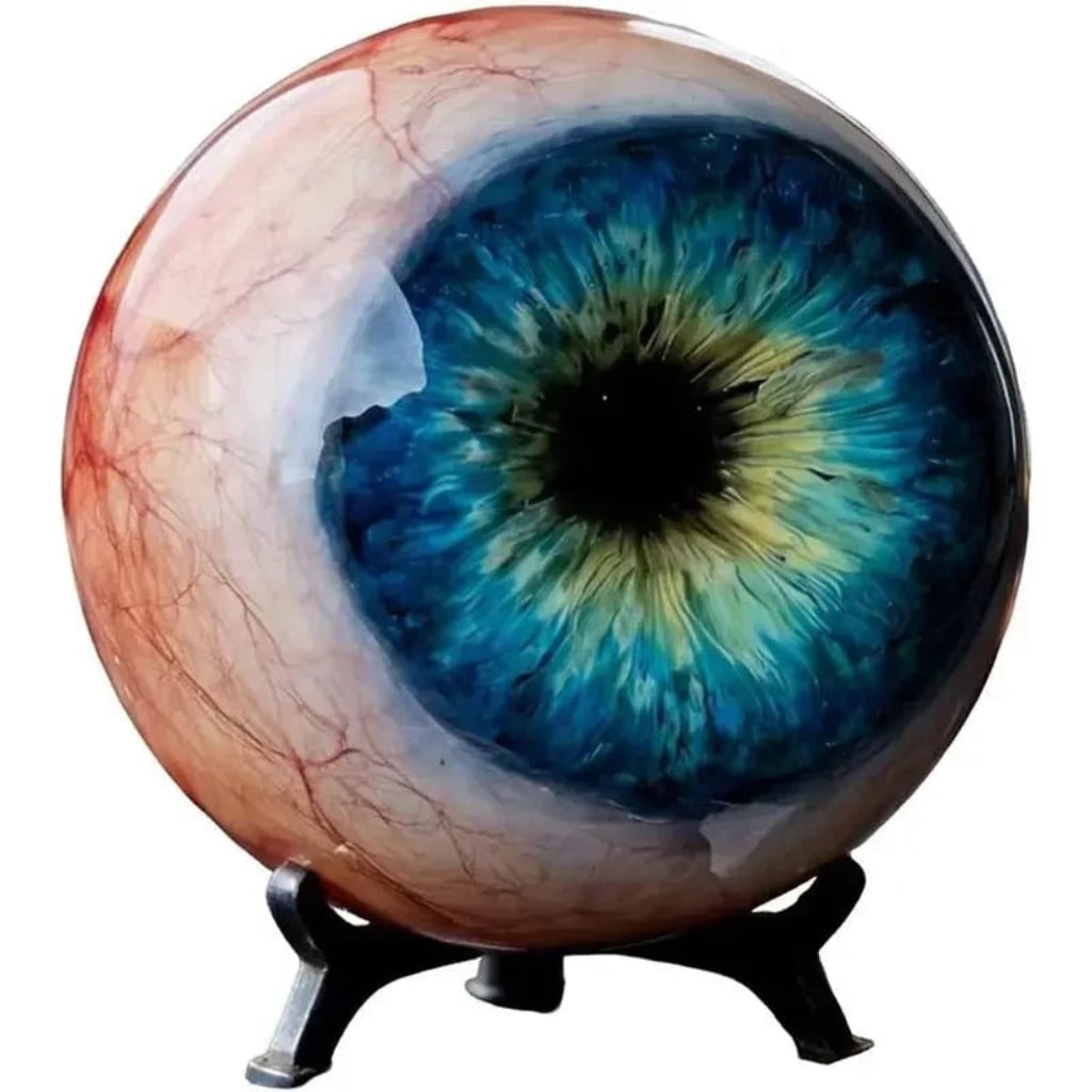 Halloween Eyeball Decor with Witch and Pink Porch Display Stand for Front Door Party Decoration - Image 5