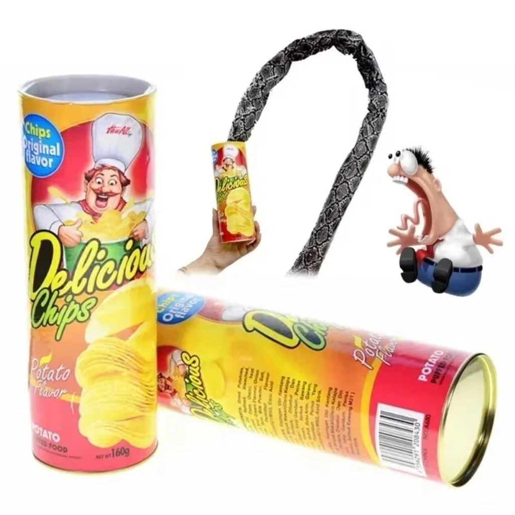 Halloween Fake Prank Snake in a Can Gag Toy with Spring-Loaded Jump and Realistic Snakeskin - Image 3