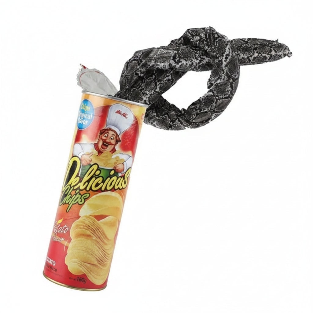 Halloween Fake Prank Snake in a Can Gag Toy with Spring-Loaded Jump and Realistic Snakeskin - Image 4