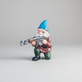 Halloween Funny Garden Gnome Figurine Resin Tactical Rifle Shooting Pose Outdoor Decoration Statue - Image 1