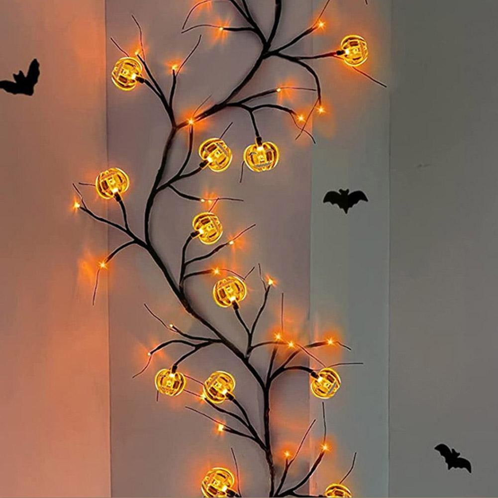 Halloween Garland with Lights LED Twig Battery Operated for Outdoor Mantel Decoration - Image 3