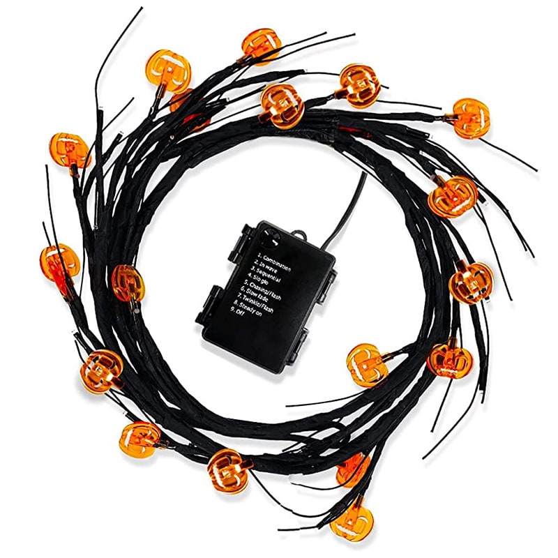 Halloween Garland with Lights LED Twig Battery Operated for Outdoor Mantel Decoration - Image 5