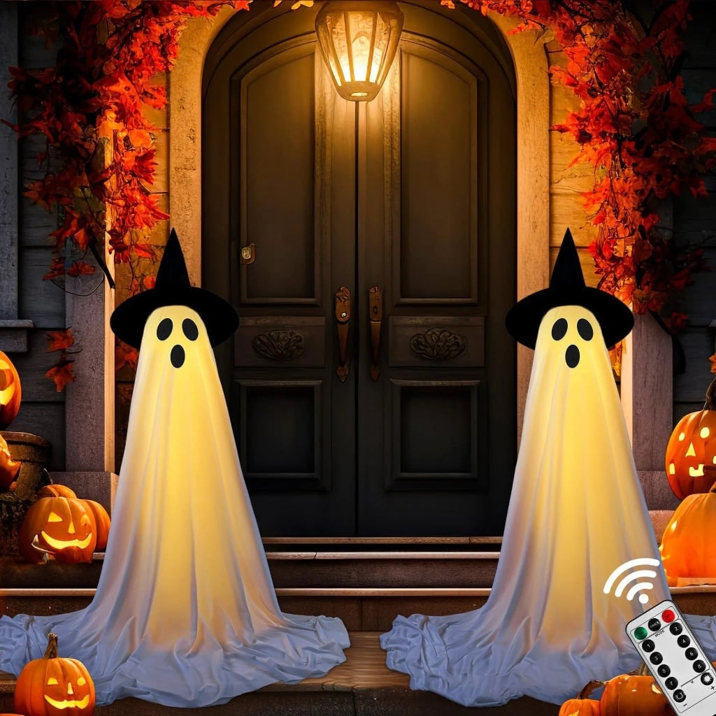 Halloween Ghost Decoration Inflatable with LED Lights for Outdoor Party Decor - Image 2