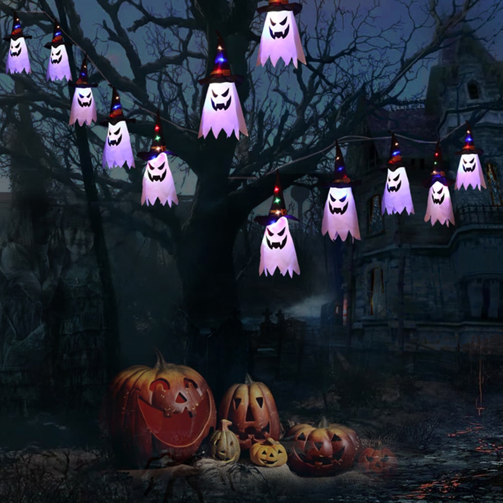 Halloween Ghost Decoration Light with Hanging and LED String for Party Decor - Image 10