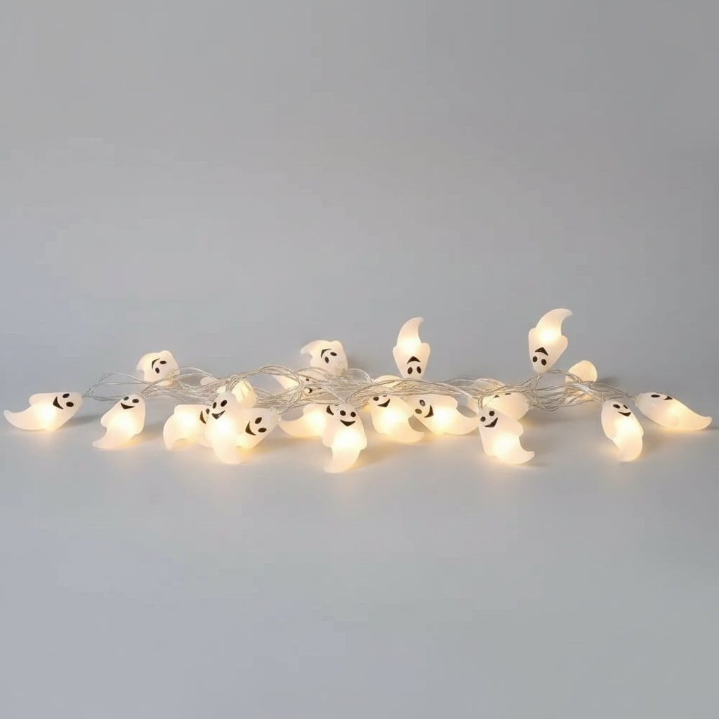Halloween Ghost String Lights Outdoor Battery Powered LED for Patio and Yard Decoration - Image 5
